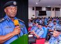 IGP Tunji Disu addressing Senior Police Officers in Abuja