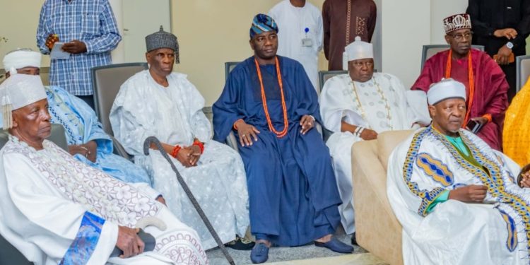 Some of the royal fathers who came to lobby for Danladi Salihu in Abuja on Monday