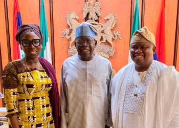 Tinubu receives Yayi, running mate at Aso villa