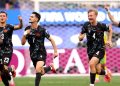 Canadian players celebrate after defeating South Africa