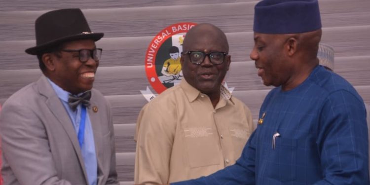Minister of Education, Tunji Alausa inaugurating the National Laureate Committee in Abuja.