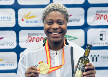 Nigerian Para-Badminton star Eniola Bolaji at the women’s SL3 singles final 2025