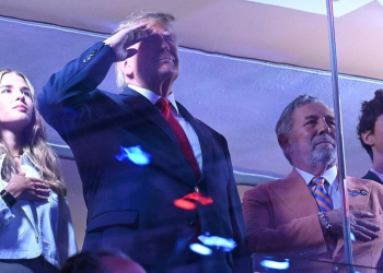 Donald Trump attends NBA game. Photo credit: Fox News