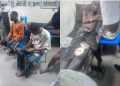 Rescued victims trapped in a building that collapsed in Alakija area of Lagos State