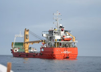 A vessel at the Strait of Hormuz