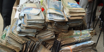 Money recovered from the kidnappers