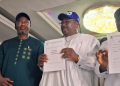 Sharafadeen Alli and Mr. Adesoji Adedeji receives APC nomination form for 2027