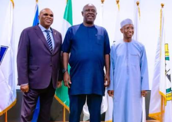 L-R: Prof. Benedict Oramah, former President of Afreximbank; Sen. Heineken Lokpobiri, Nigeria’s Minister of State for Petroleum Resources; and Dr. Omar Farouk Ibrahim, Secretary-General of the African Petroleum Producers’ Organization.