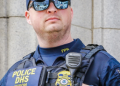An image of a Department of Homeland Security officer