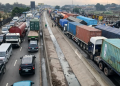 An image illustrating the gridlock at Lagos-Ibadan Expressway