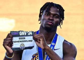 Nigeria sprinter, Godson Oghenebrume