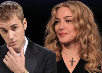 Music icons, Justin Bieber and Madonna
