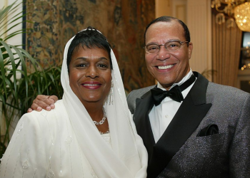 Nation of Islam leader Louis Farrakhan, wife Khadijah Farrakhan