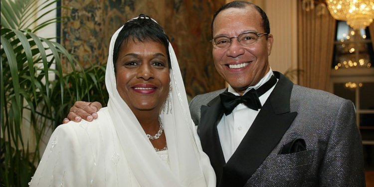 Nation of Islam leader Louis Farrakhan, wife Khadijah Farrakhan