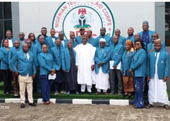 Hon. Yusuf Yakub, the Director-General of the Nigerian Technical Aid Corps, the 28 Technical Aid Corps volunteers to be deployed to Uganda