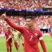 Cristiano Ronaldo celebrates victory over Croatia