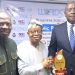 Segun Adeleye, Prof. Lere Baale and Chief Emeka Obegolu at the WorldStage Business Forum in Lagos.