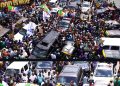 Massive crowd of coalition against Gov. AbdulRazaq in Ilorin on Monday.