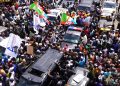 A large crowd of APC members rally against Governor AbdulRazaq in Ilorin on Monday