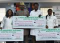 LUTH's Chief Medical Director, Prof. Wasiu Adeyemo with the research grant recipients.