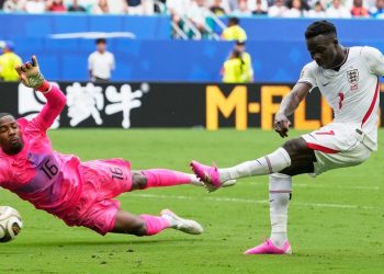 Bukayo Saka scores a hat trick as England beats France in third place match at the 2026 World Cup.