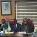 Ambassador Sola Enikanolaiye leading other officials of Federal Ministry of Foreign Affairs in a meeting with South African delegation in Abuja.