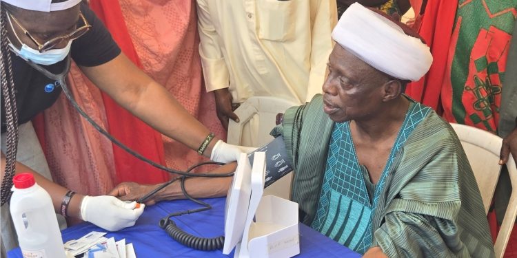 Sapeyi of Garki, Alhaji Usman Ndakupi at the community outreach on World Hepatitis Day 2026.