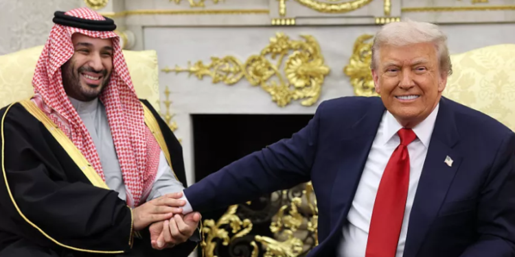 US President Donald Trump and the Crowned Prince of Saudi Arabia, Mohammed bin Salman