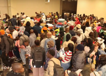 The-second batch returnees from South Africa at the Entebbe International Airport-during-their-arrival