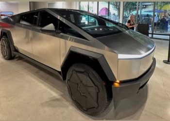 Tesla Cybertruck, the luxury electric truck gifted by Afrobeats star Davido to his former signee, Mayorkun.