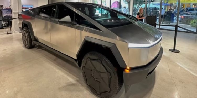 Tesla Cybertruck, the luxury electric truck gifted by Afrobeats star Davido to his former signee, Mayorkun.