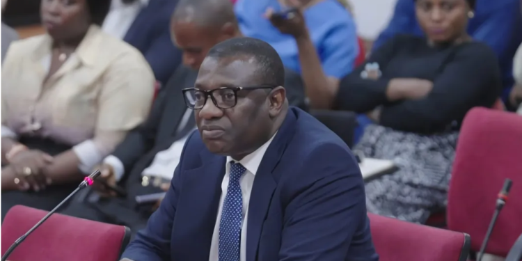 Bala Wunti fielding questions from the Senate Committee