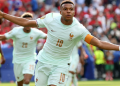 Kylian Mbappe celebrates victory over Morocco
