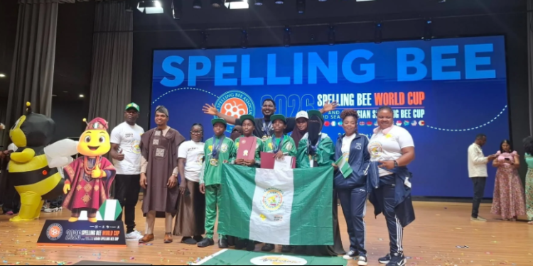 Team Nigeria wins Gold at the World Cup Spelling Bee in China