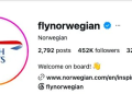 Norwegian air changes Instagram logo to British air.