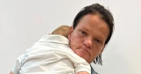 The 38-year-old South African woman, Ms. Will Jessica Ann, with her three-year-old son.