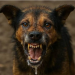 Image of a dog exhibiting behaviours consistent with extreme aggression or distress