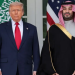 US President Donald Trump speaks during a meeting with Saudi Crown Prince and Prime Minister Mohammed bin Salman, in the Oval Office at the White House in Washington, D.C., US