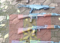 Recovery of three locally fabricated AK-47 rifles and four submachine guns