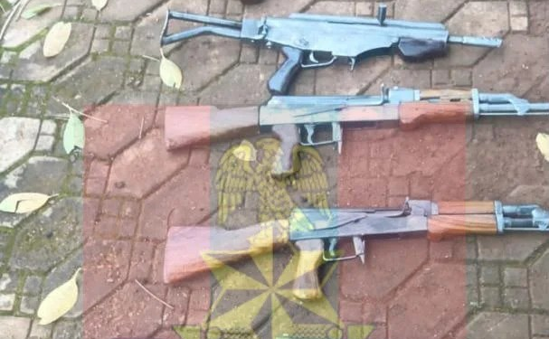 Recovery of three locally fabricated AK-47 rifles and four submachine guns
