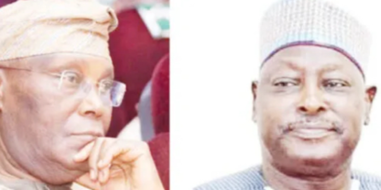 ADC governorship candidate Suleiman Umar, popularly known as Omarana, and reported rival candidate Modibbo Hamman Tukur Ribadu amid the party’s unfolding crisis in Adamawa.