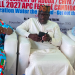 APC FCT Chairman Ishaku Yamawo speaks at the unveiling of Project 4+4 for Tinubu/Shettima 2027 during a political gathering in Abuja