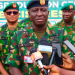 Chief of Army Staff Lt.-Gen. Waidi Shaibu addresses journalists alongside senior Nigerian Army officers during the graduation ceremony of Exercise RESTORE HOPE X in Kaduna State.