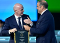 CONCACAF President Victor Montagliani and FIFA President Gianni Infantino during the 2026 FIFA Congress