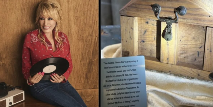 Country music icon Dolly Parton poses for a portrait, with her legacy and final unreleased song set to remain part of a time capsule until 2046, when it is scheduled to be opened on what would have been her 100th birthday.