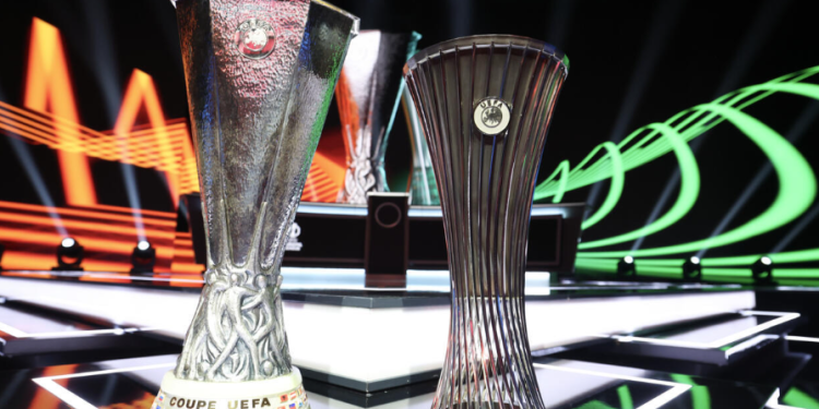 Europa and Conference league trophy