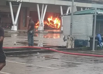 Fire outbreak at the SPAR shopping mall
