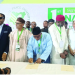 Presidential candidates and representatives of political parties sign a national peace accord ahead of the 2027 general elections in Abuja.