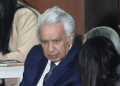Former Ecuadorian President LenÃn Moreno attends proceedings at the National Court of Justice in Quito, where he faces a five-year prison sentence over corruption allegations linked to the Coca Codo Sinclair hydroelectric project.