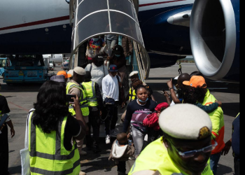 A fresh batch of 83 Nigerians arrive at the Murtala Muhammed International Airport, Lagos, from South Africa amid concerns over attacks targeting African migrants.